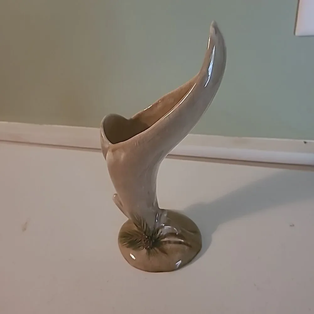 Glady's Pottery Cornucopia Vase